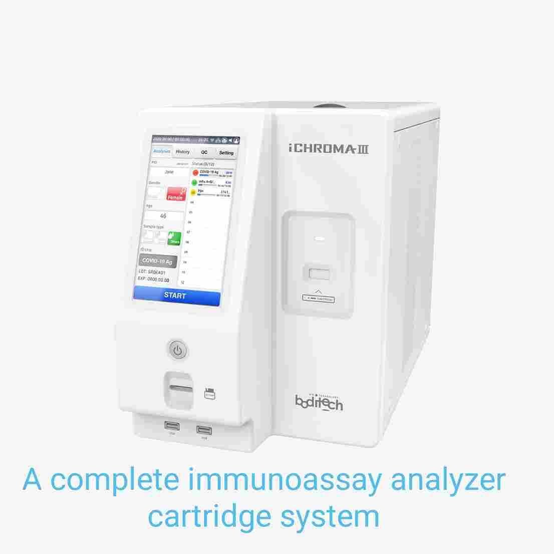 A complete immunoassay  analyzer cartridge system